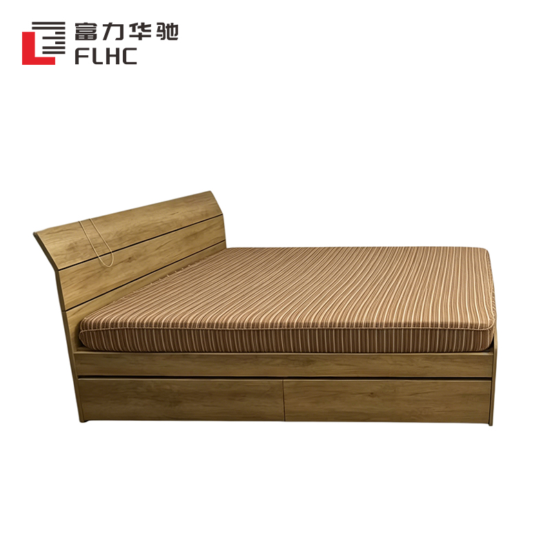 富力华驰 实木单人床 1200x2000mm 张高清大图