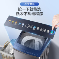 海尔(Haier)10公斤 大容量 直驱变频 全自动 波轮洗衣机 晶彩触屏 玻璃盖 双动力系列 XQS100-BZ556