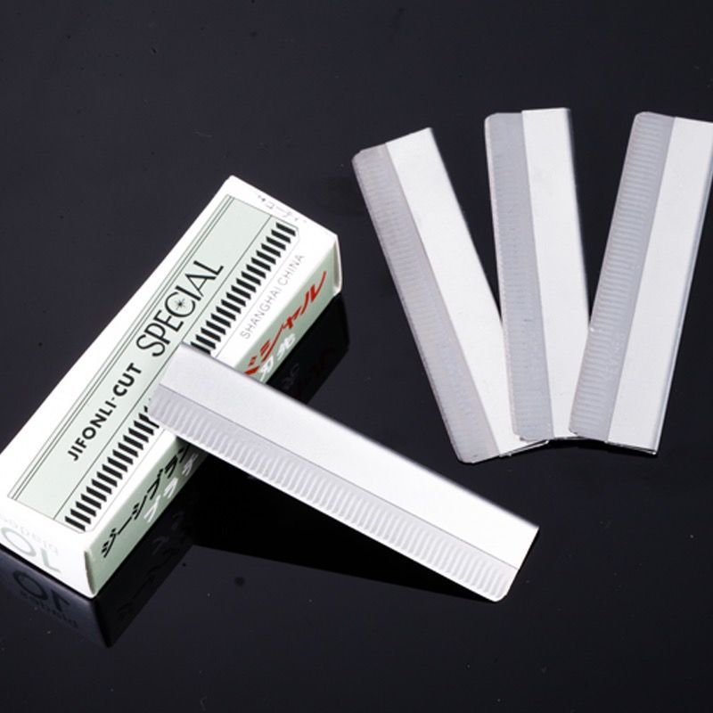10片刀片+刀架 修眉刀片2片-100片纹绣师专业修眉刀片不锈钢刮眉刀修眉画眉套装