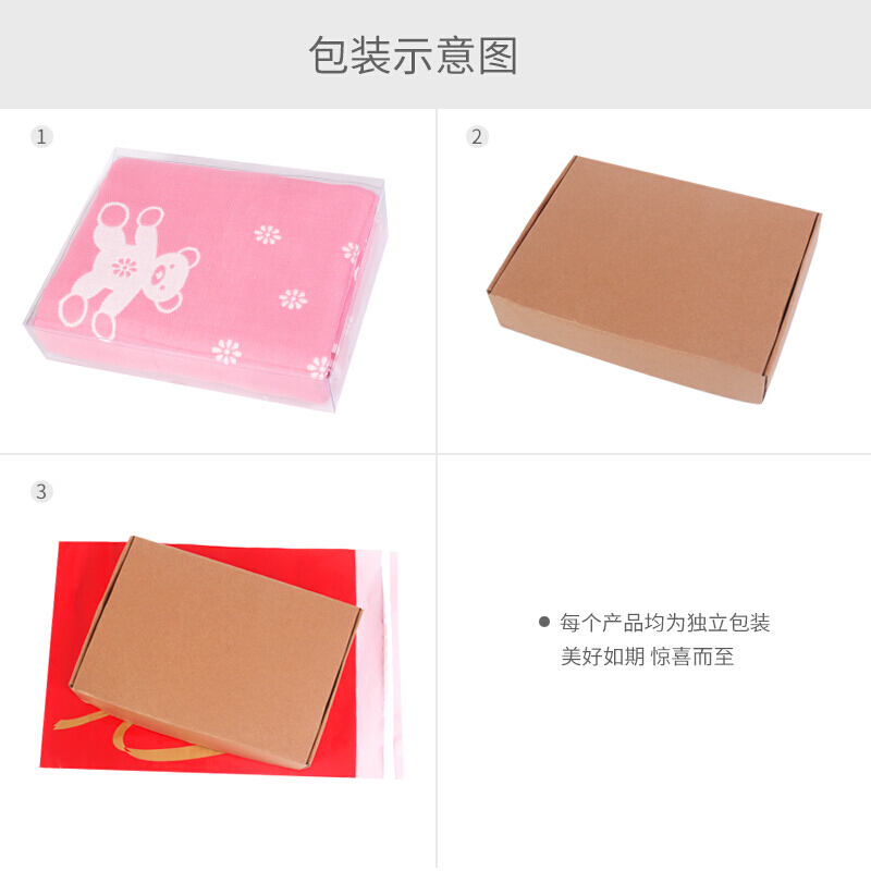 婴儿四层纱布浴巾素色卡通加大吸水浴巾
