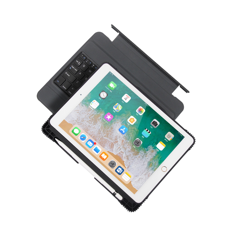 HIGE/2018新款ipad air3保护套蓝牙键盘pro10.5带笔槽轻薄皮套黑色ipad pro 10.5英寸黑色
