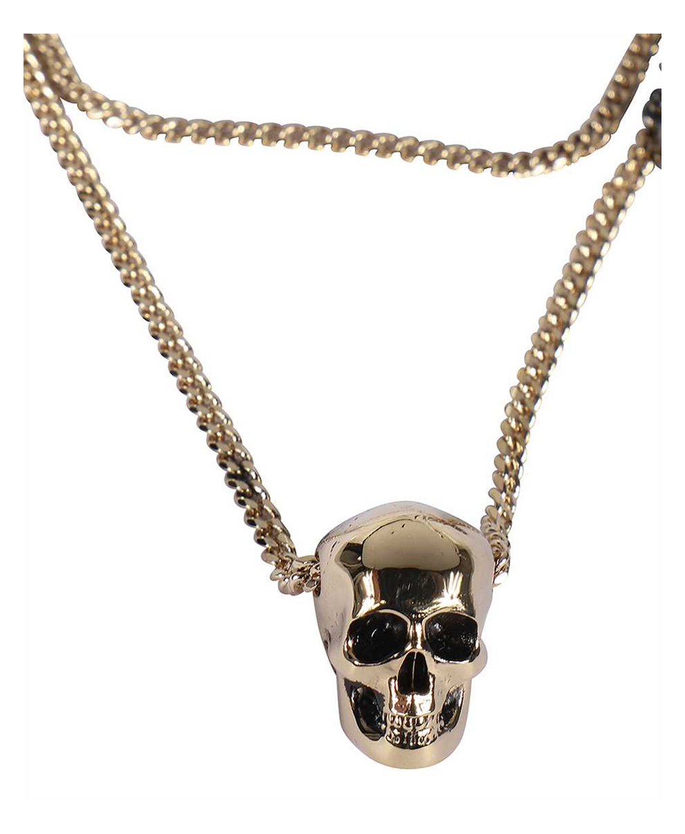 亚历山大麦昆新款男女通用双色金属骷髅时尚项链628137j160k8670参数