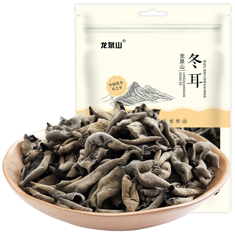 龙泉山 冬耳128g 南北菌菇类干货 冬季生产 中国黑木耳之乡直采 肉质肥厚 冬耳 128g