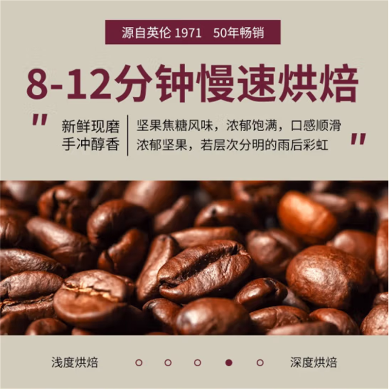 COSTA单产地咖啡豆 100%阿拉比卡中深度烘焙豆 意式拼配 200g高清大图