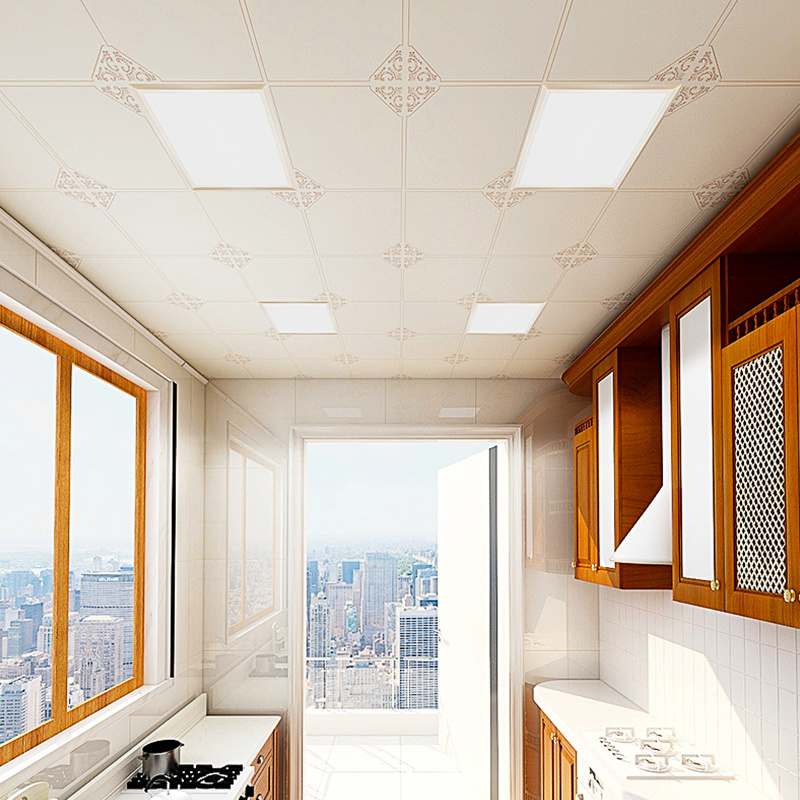 光芒集成吊顶铝扣板厨房卫生间天花全套吊顶材料抗油污板300300