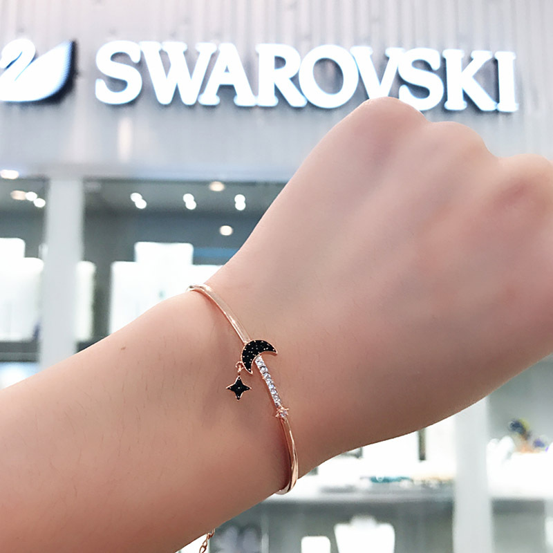 SWAROVSKI 施华洛世奇 高圆圆同款 人造水晶 女士星月手镯 可调水晶手镯手链 海外正品 全国联保 5429729