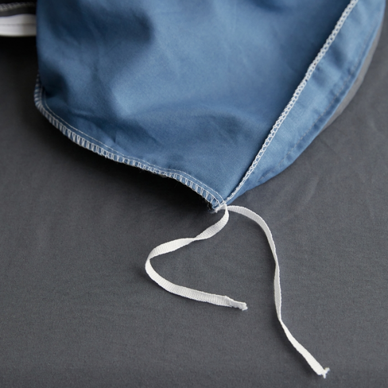 铭思沃 床单四件套 宝蓝灰 1.5m床 套高清大图