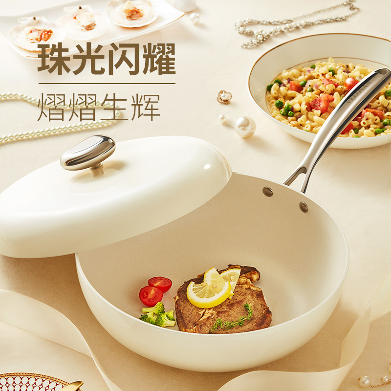 Velosan温仑山鹅卵石不粘炒锅 32cmVE1106b高清大图