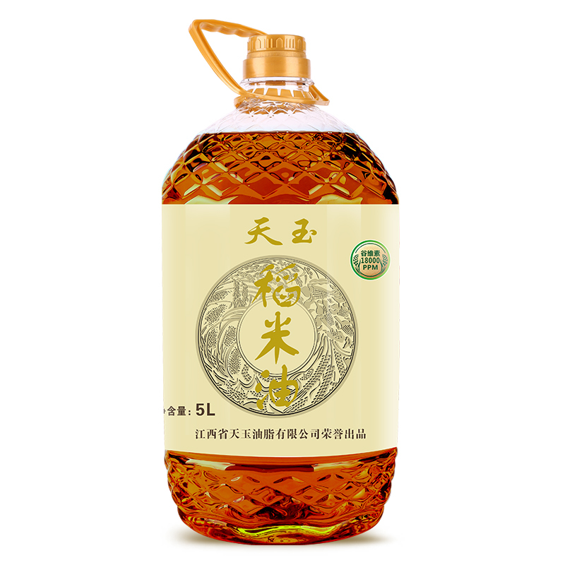 纯稻米油物理精炼米糠油 含谷维素食用油5L