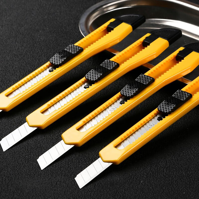 得力2052 0.4x9x80mm(刀片规格)美工刀(黄)(单位:把)