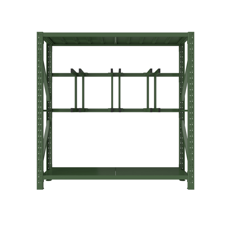 鑫升顺消防铁锹镐农具摆放架安保装备器材存放架军绿色拆装盾牌货架锹镐架2000*600*2000[工厂现做 7天内发货]高清大图