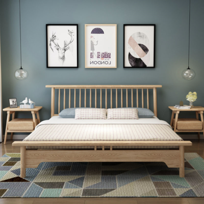 景山百岁北欧实木床