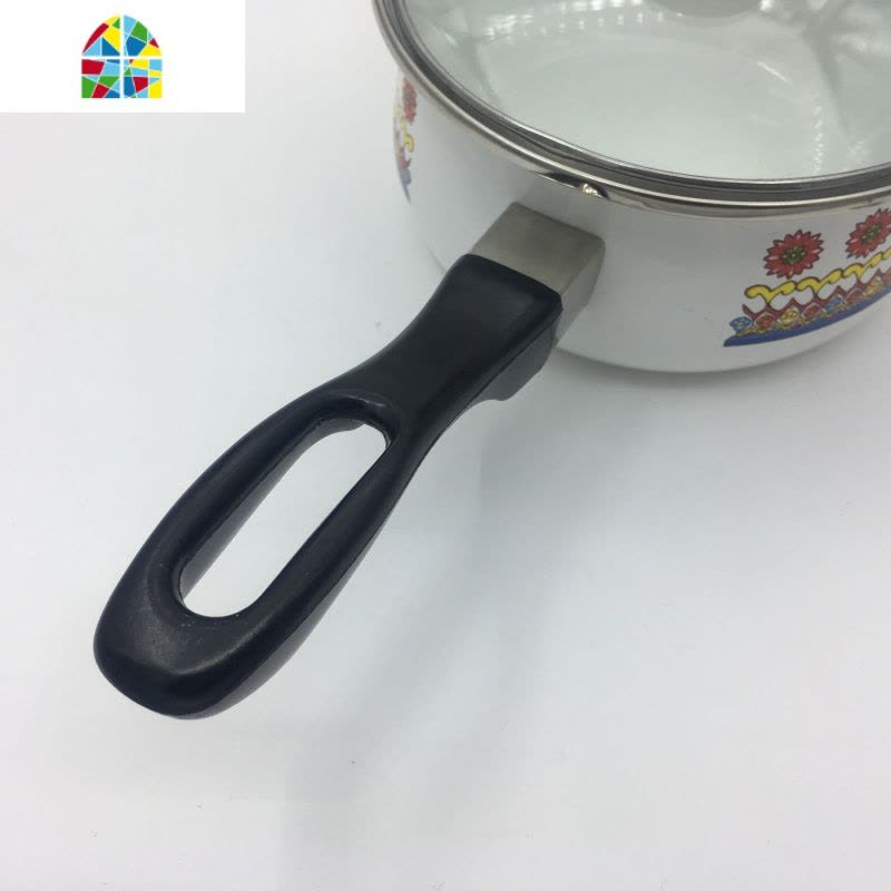 搪瓷 奶锅16CM红圈电磁炉燃气罩汤锅热牛奶锅 辅食锅 FENGHOU图片