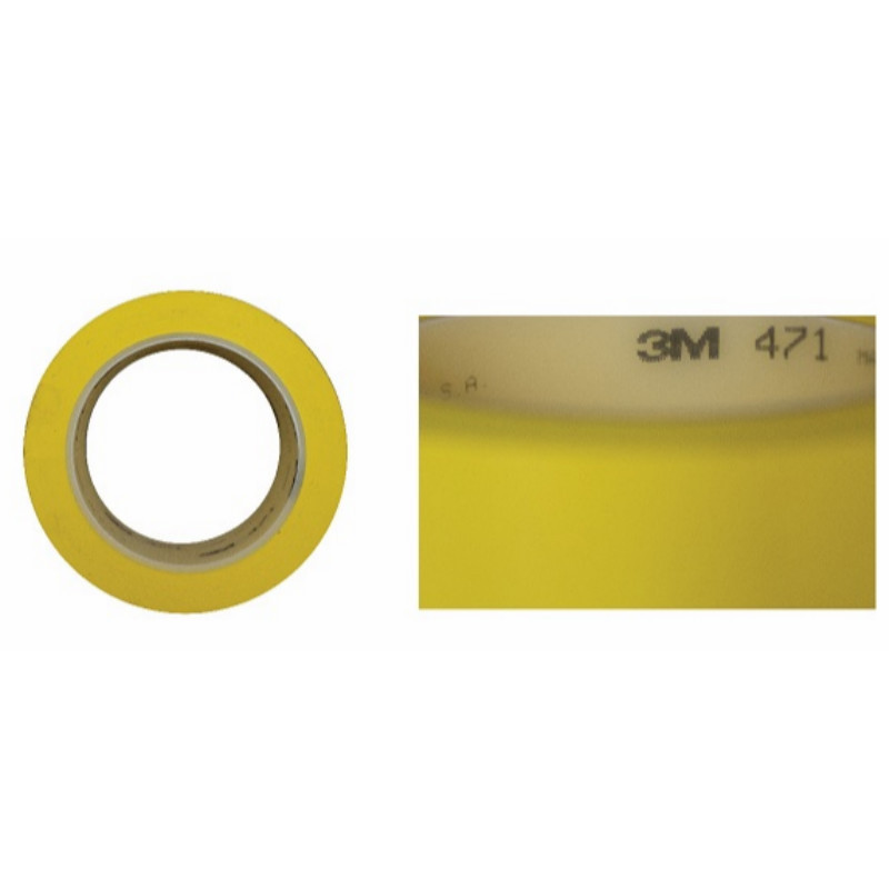 3M 471 PVC标识胶带 48mm×33m 黄色