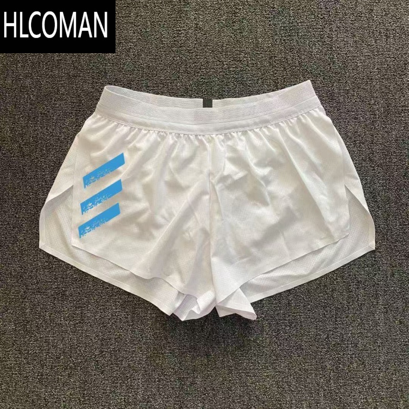 HLCOMAN田径压胶短裤体育生专业马拉松速干透气内衬三分裤男女健身跑步裤