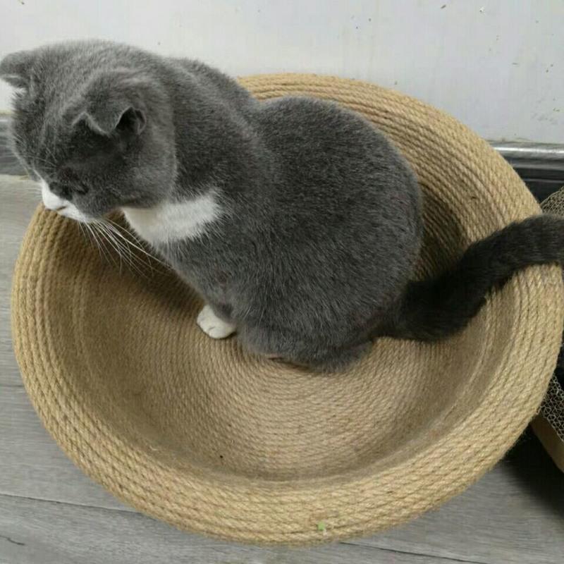40CM(13斤以下的猫 ) 黄色剑麻不带底座 剑麻猫抓板窝立式不掉屑耐磨多功能猫爪板猫抓窝猫抓球盆猫咪用品