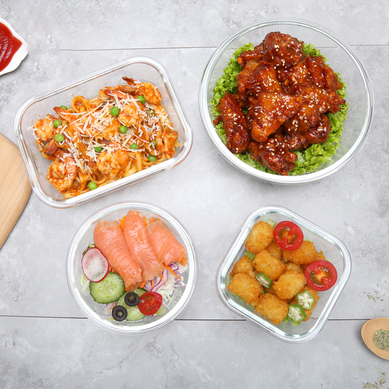 乐扣乐扣(Lock&Lock) 格拉斯饭盒 微波炉饭盒 密封耐热玻璃保鲜盒 LLG428(630ML)