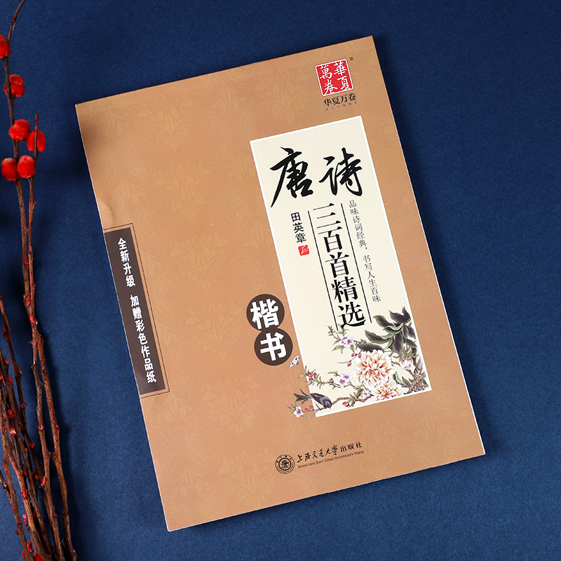 [2本]唐诗+宋词三百首精选 [正版]田英章书楷书字帖 唐诗宋词三百首精选 字帖练字成年正楷 钢笔字帖楷书 大中小学生高清大图