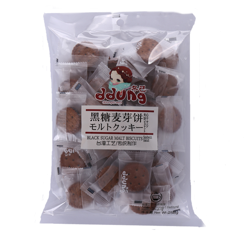 ddung 冬己 黑糖麦芽味饼干 休闲零食 夹心小饼干258g