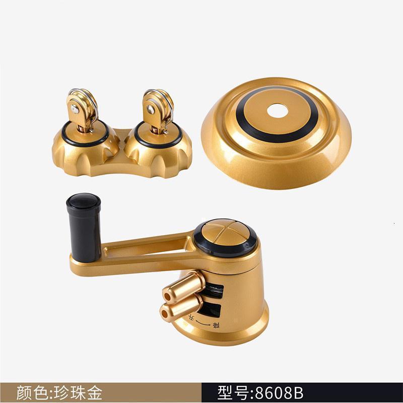 汐岩8608全套套餐/太太好升降晾衣架 手摇器配件 钢丝绳手柄 晒衣摇把 8608型号新款晾衣架配件【金色】促销价￥160元