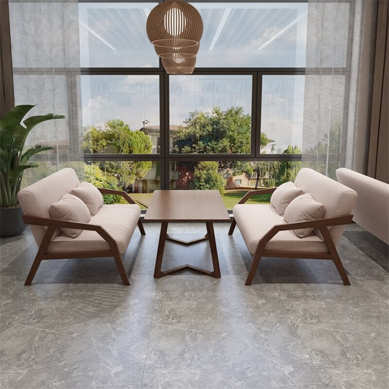 【标采】办公家具 二位洽谈桌 一桌2椅高清大图