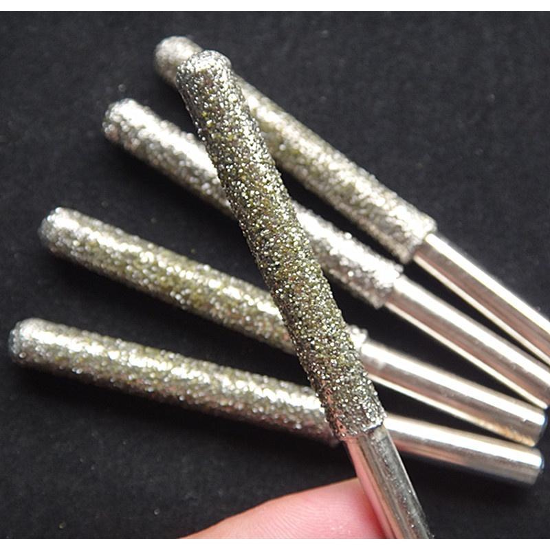 金刚砂磨头加长加粗6030目圆头原石去皮打磨耐用680660