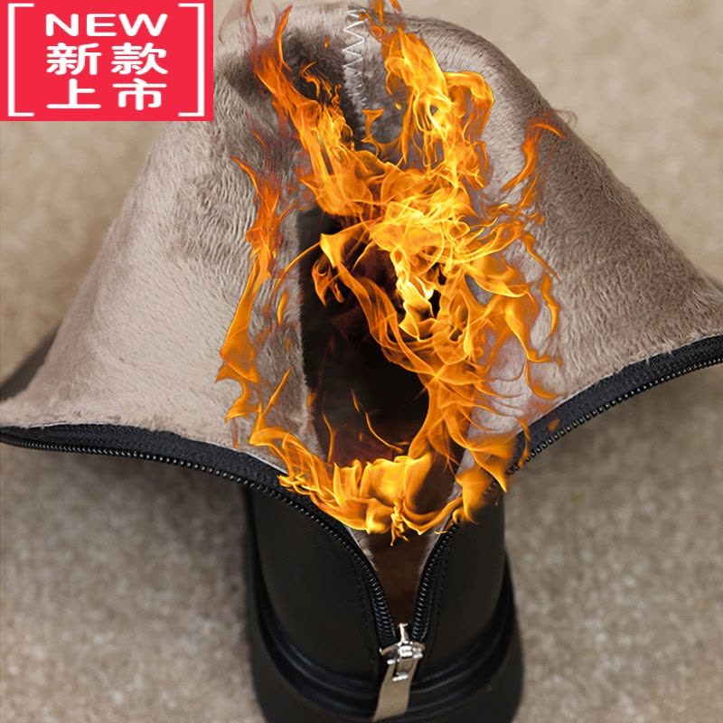 可莉允女童靴子2022秋冬新款儿童长靴小学生中大童长筒高筒靴二棉鞋冬靴图片