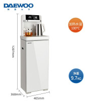 大宇(DAEWOO) 防溢水茶吧机家用全自动智能防干烧冰热双出水带遥控下置水桶一体门板立式饮水机新品[冰热型 水满即停]