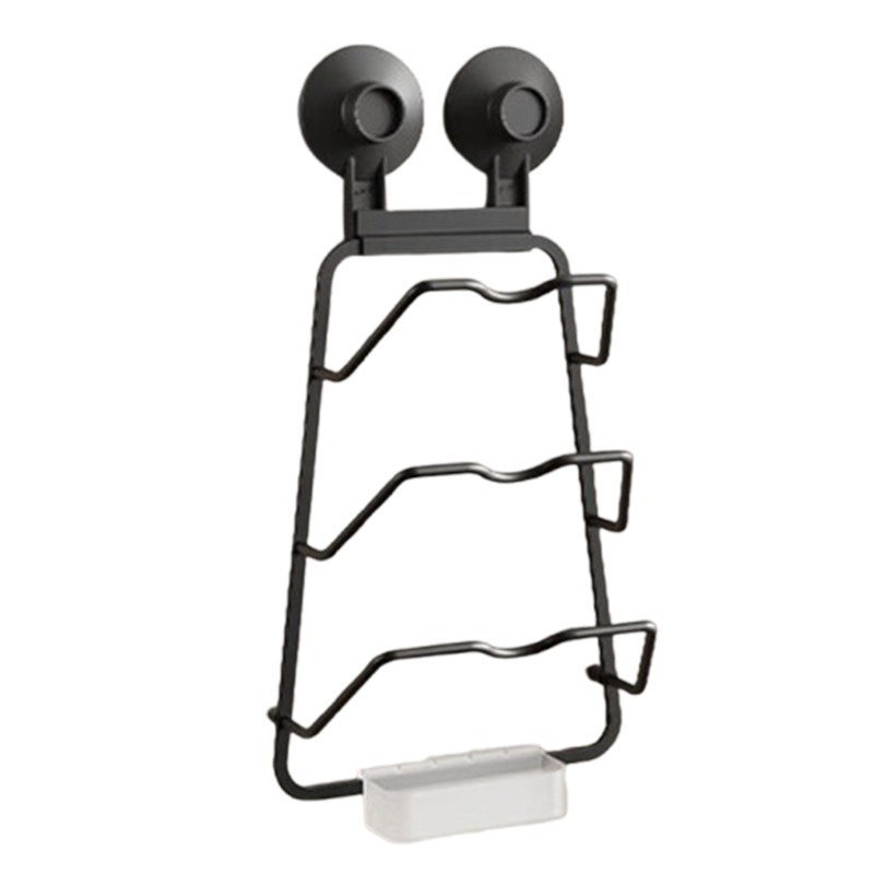 太力锅盖架壁挂置物架免打孔3层秒安装防污防锈AWW012