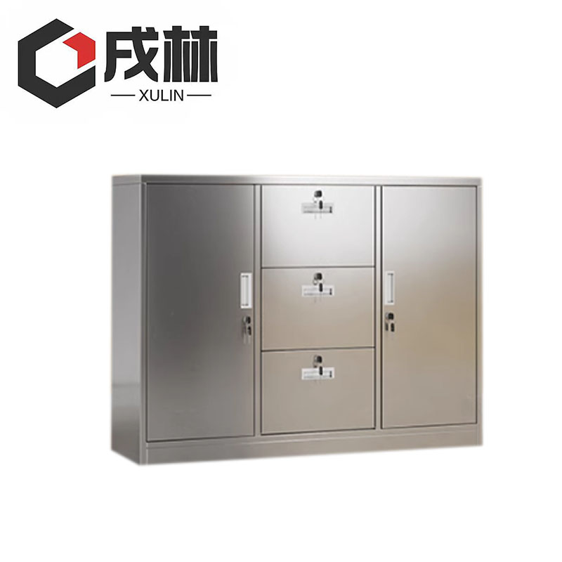 戌林 不锈钢矮柜 中三斗对开/台高清大图