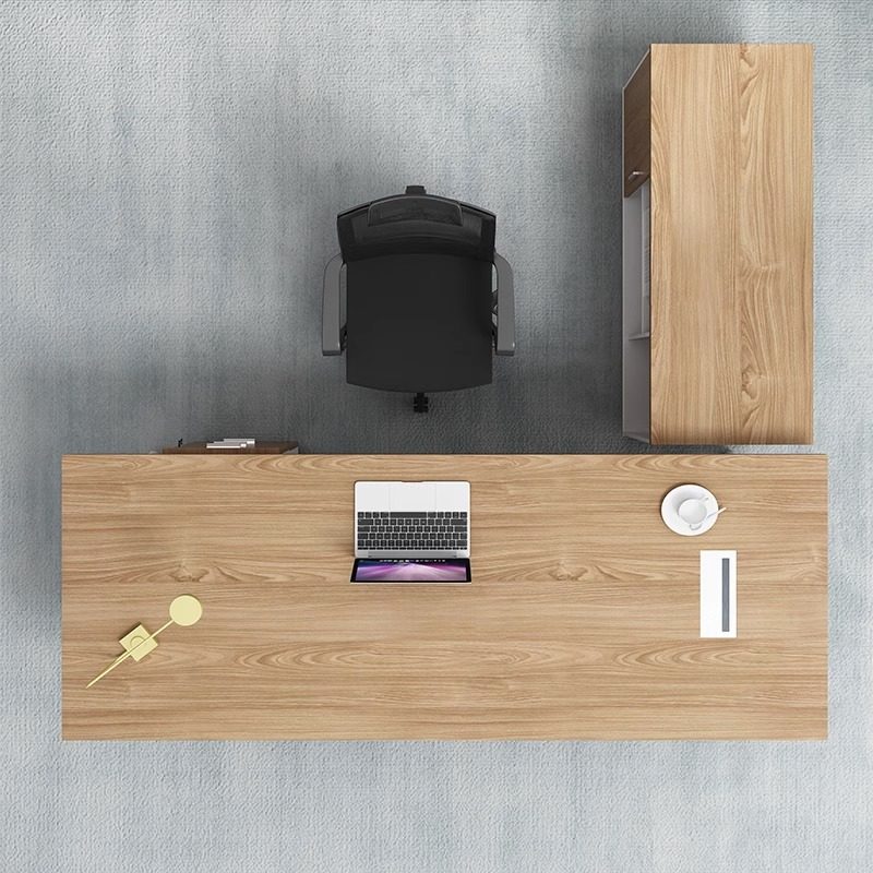 易企采 140*70CM 含长侧柜不含椅 主管经理单人办公桌 单位:套高清大图