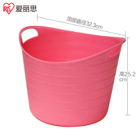 爱丽思IRIS 软质污衣篮环保硅胶衣物篮 脏衣篮 SBK-290N 桃色