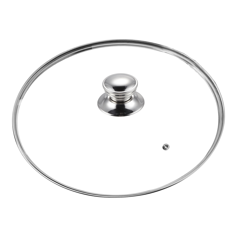 赫巴兹 不锈钢锅盖玻璃盖家用把手钢化透明34cm/32cm炒锅盖帽28cm高清大图