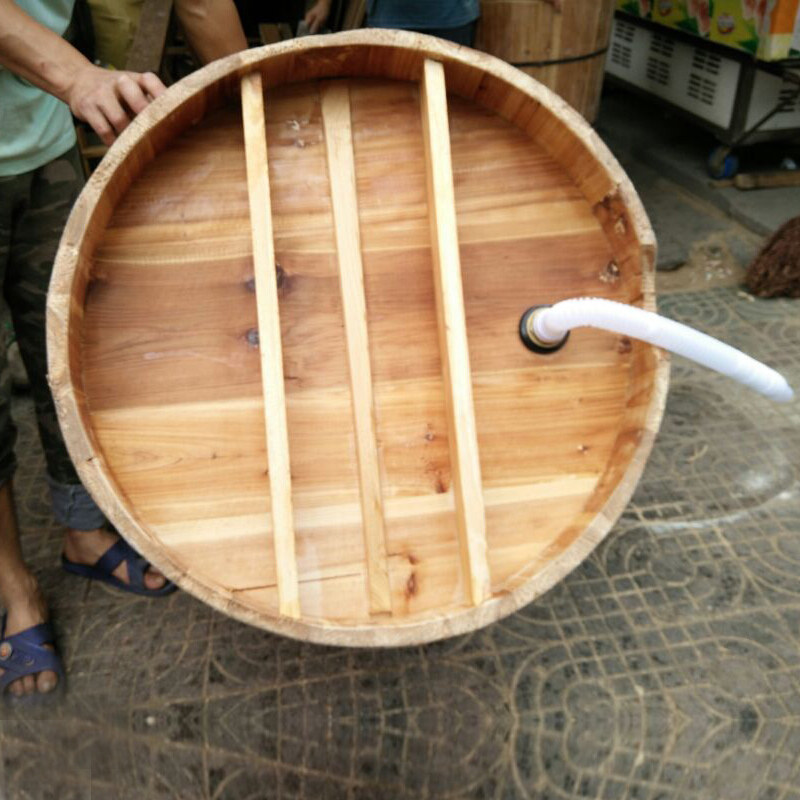 圆形香杉木泡澡木桶洗澡桶木桶沐浴桶盆木桶木质浴缸浴桶波迷娜BOMINA
