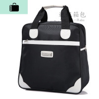 女手提旅行包短途商务出差小行李包袋简约轻便穿拉杆包防水牛津布NEWLAKE 黑色小号小