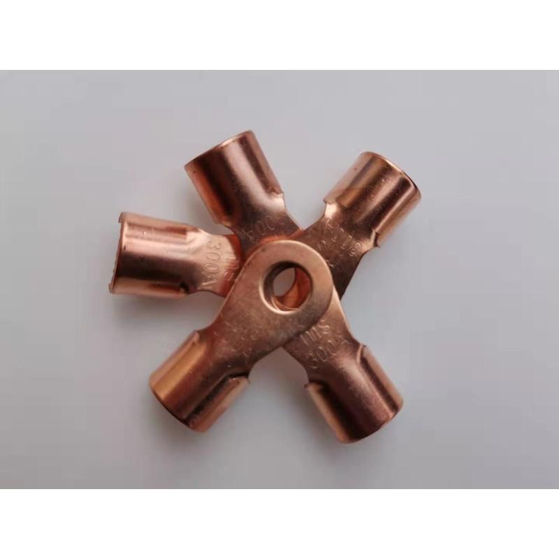 敬平汽车蓄电池电瓶接头线铜鼻子300a 400a500a线尾纯铜接线端子卡子