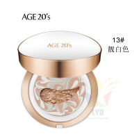 AGE20'S 爱敬 新水光控油平衡遮瑕气垫BB霜SPF50+PA+++任何肤质通用14g*2 送替芯 白13#靓白色