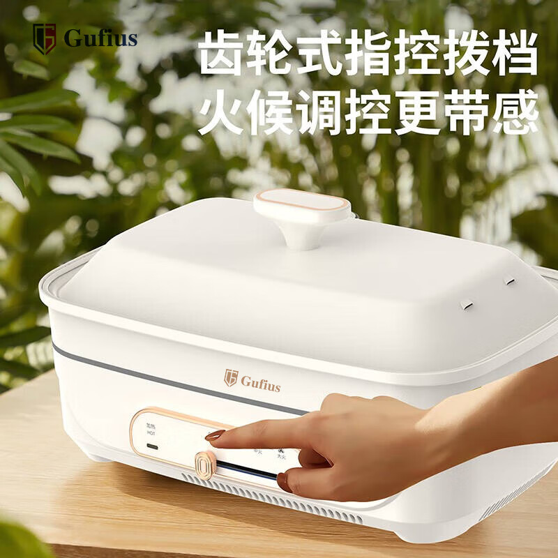 古菲斯(Gufius)多功能电煮锅GFZG-21B2白色5L高清大图