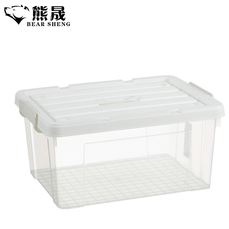 熊晟 储物箱收纳箱整理箱 H25升白/个