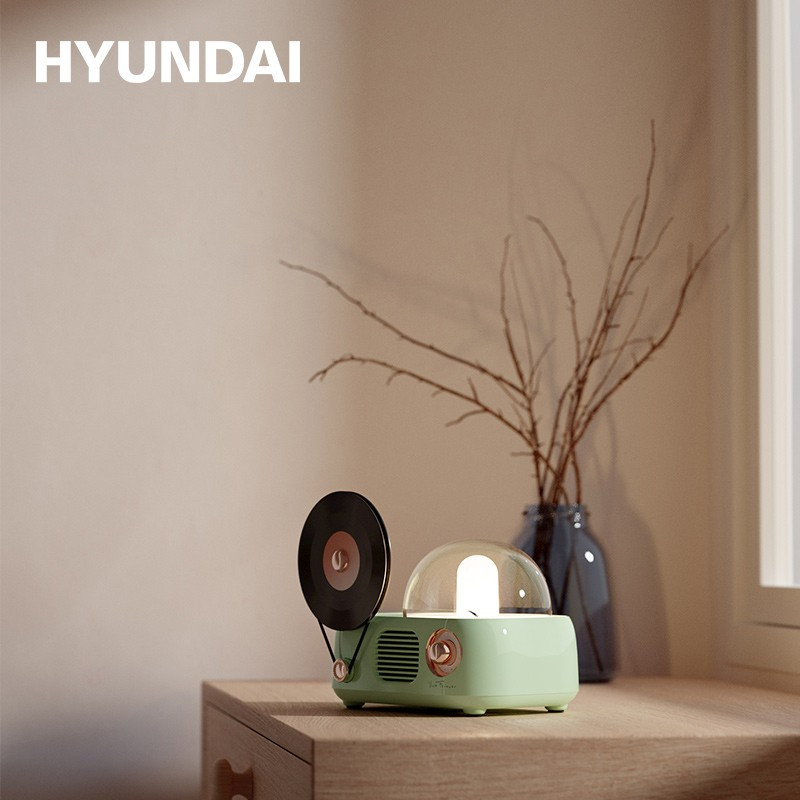 HYUNDAI轻奢复古唱片香薰氛围蓝牙音箱YH-F011