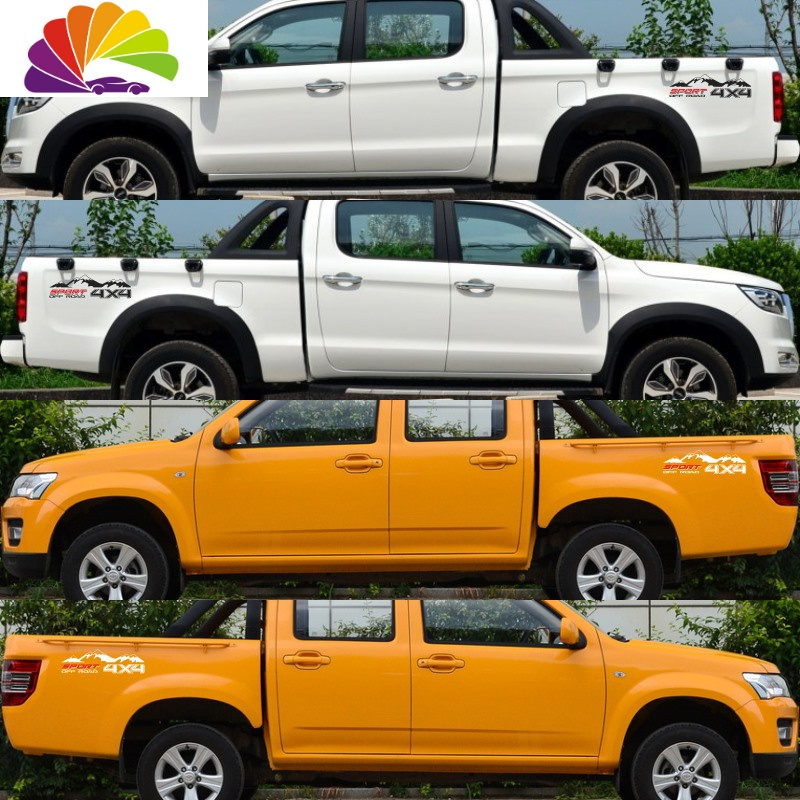 舒适主义皮卡货厢车贴拉花4x4四驱标志贴纸尾厢贴画域