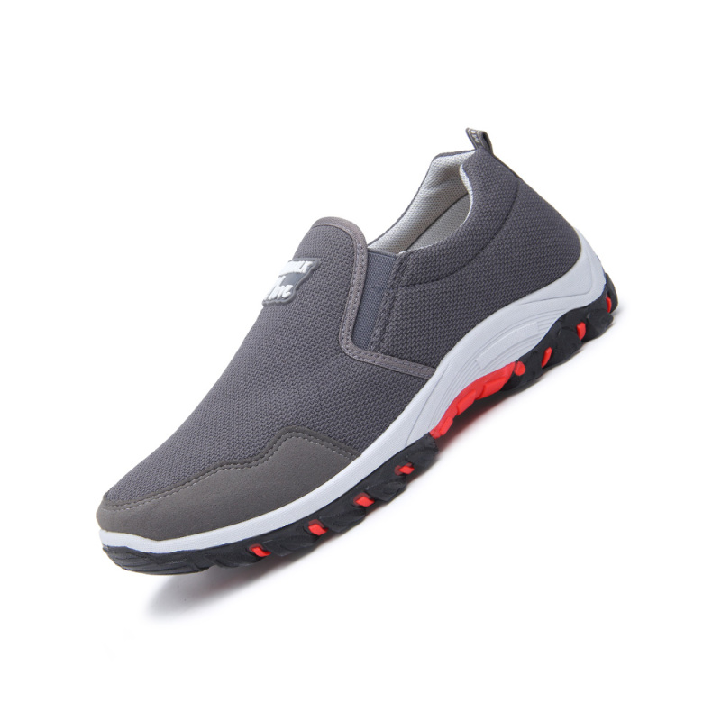 林先森休闲鞋男无鞋带男鞋不系鞋带布鞋套脚运动鞋春秋款男士跑步鞋子