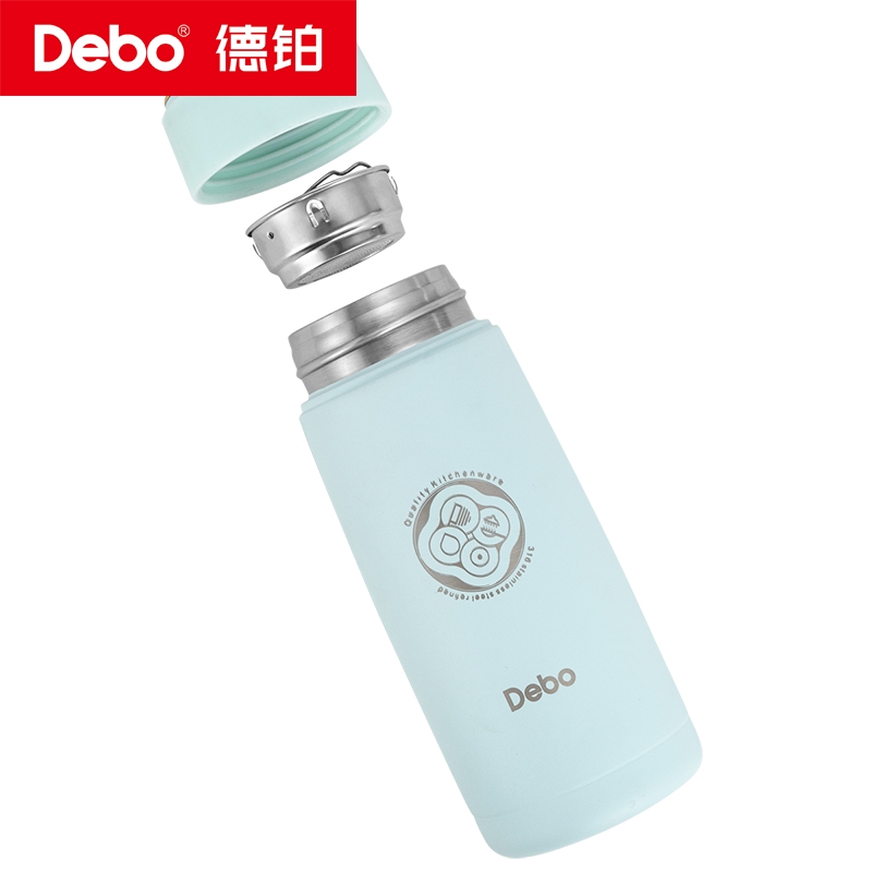 德铂Debo 萨琳娜杯壶套装316不锈钢保温壶保温杯三件套装家用办公杯便携水壶DEP-771高清大图