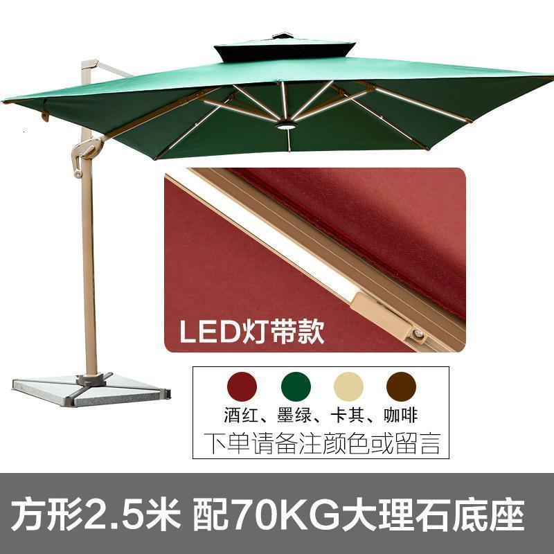 别墅户外遮阳伞庭院伞阳台罗马伞摆摊太阳能伞带D灯方形米大伞高清大图