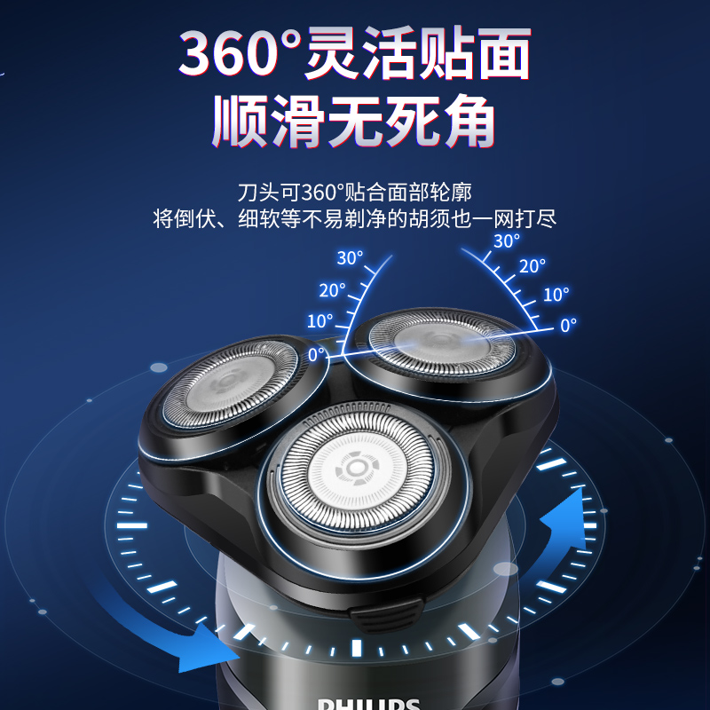 飞利浦(PHILIPS)S5066 男士 智能感应电动剃须刀 单位:个高清大图