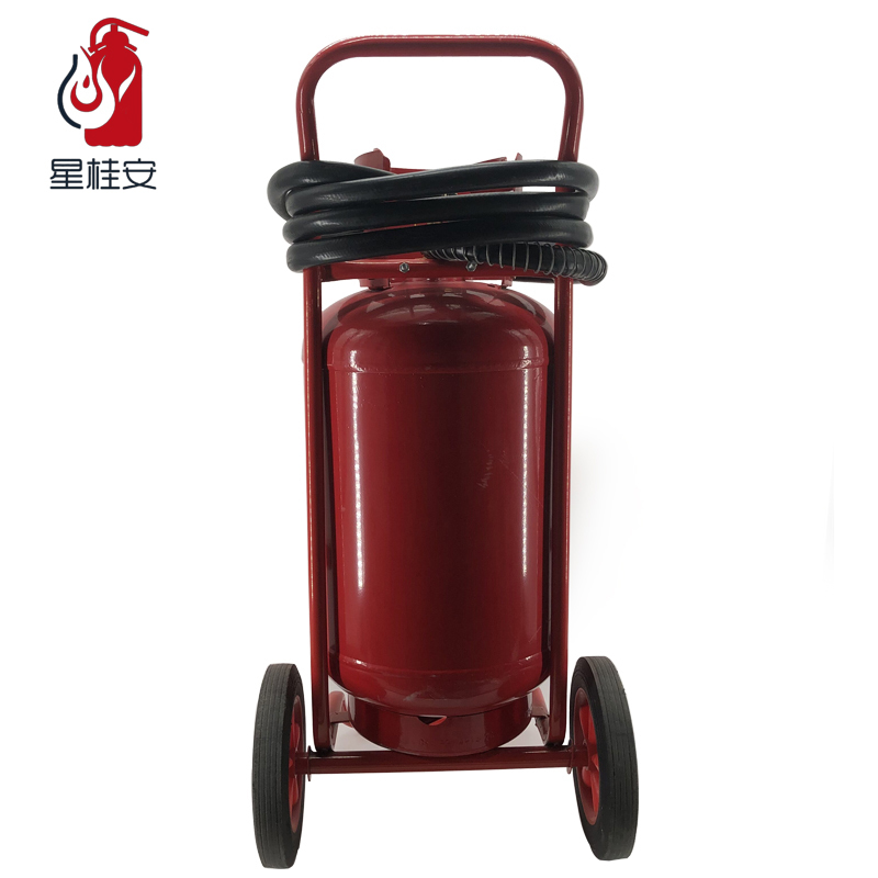 星桂安35KG推车式干粉灭火器消防器材3C认证店用加油站仓库机场户外救援工具