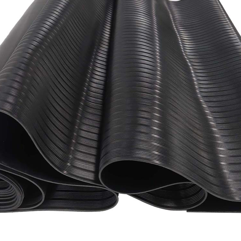 典虎 绝缘胶皮 黑色条纹5mm*1.2m*5m 10kv 卷高清大图