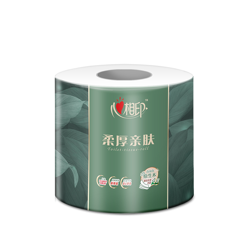 心相印 卷纸卫生纸家用圆筒纸巾厕所卫生间擦手纸 四层100克16粒装卷筒卫生纸 BT100商用(柔厚亲肤)高清大图
