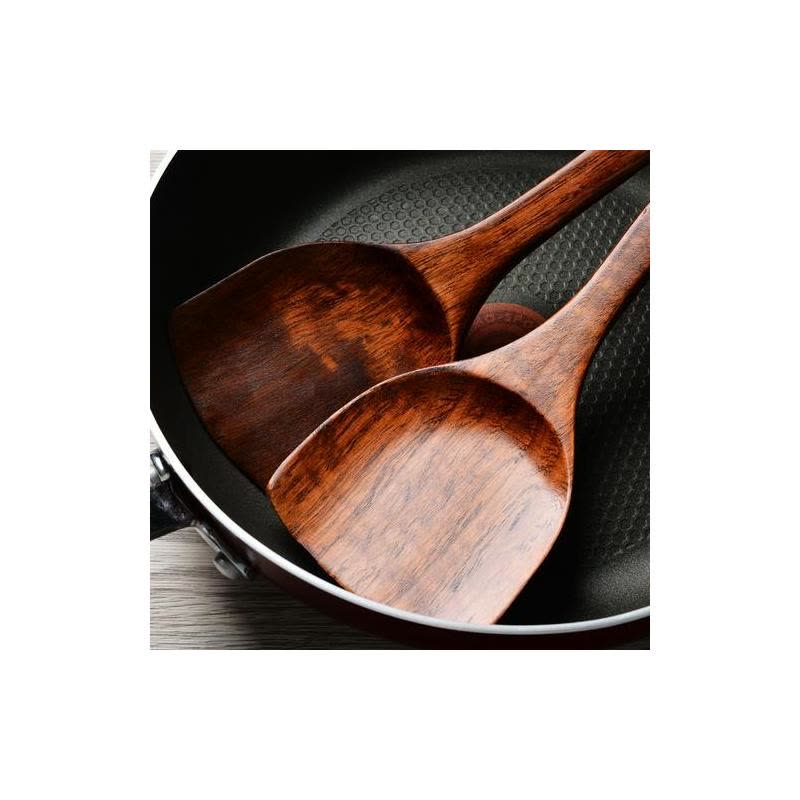 不粘锅专用铲子锅铲炒菜铲子木头长柄防烫炒菜木铲子家用厨房厨具图片