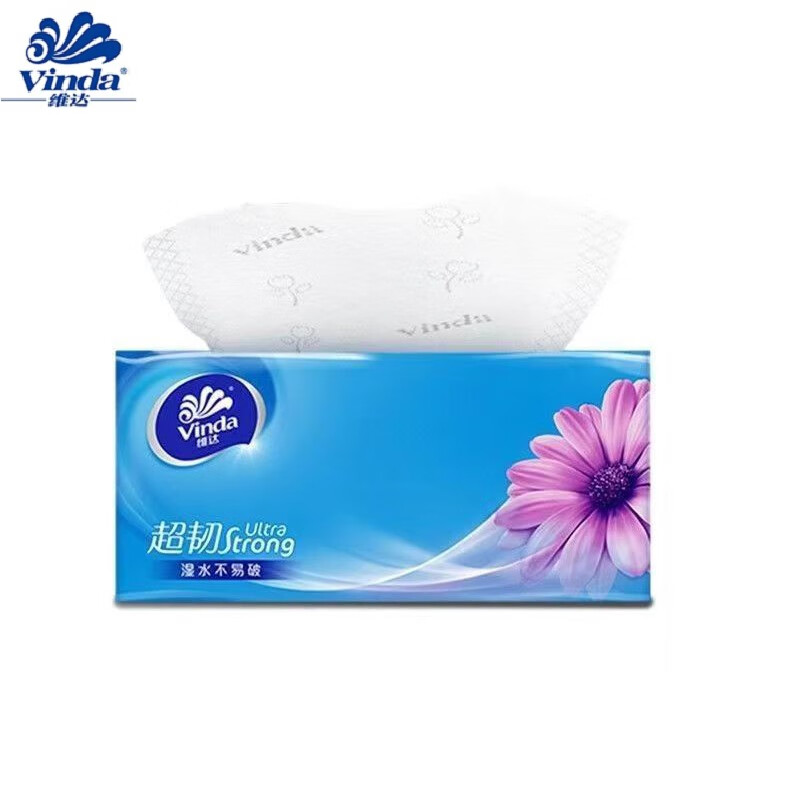 维达超韧130抽3层抽纸3提(18包)